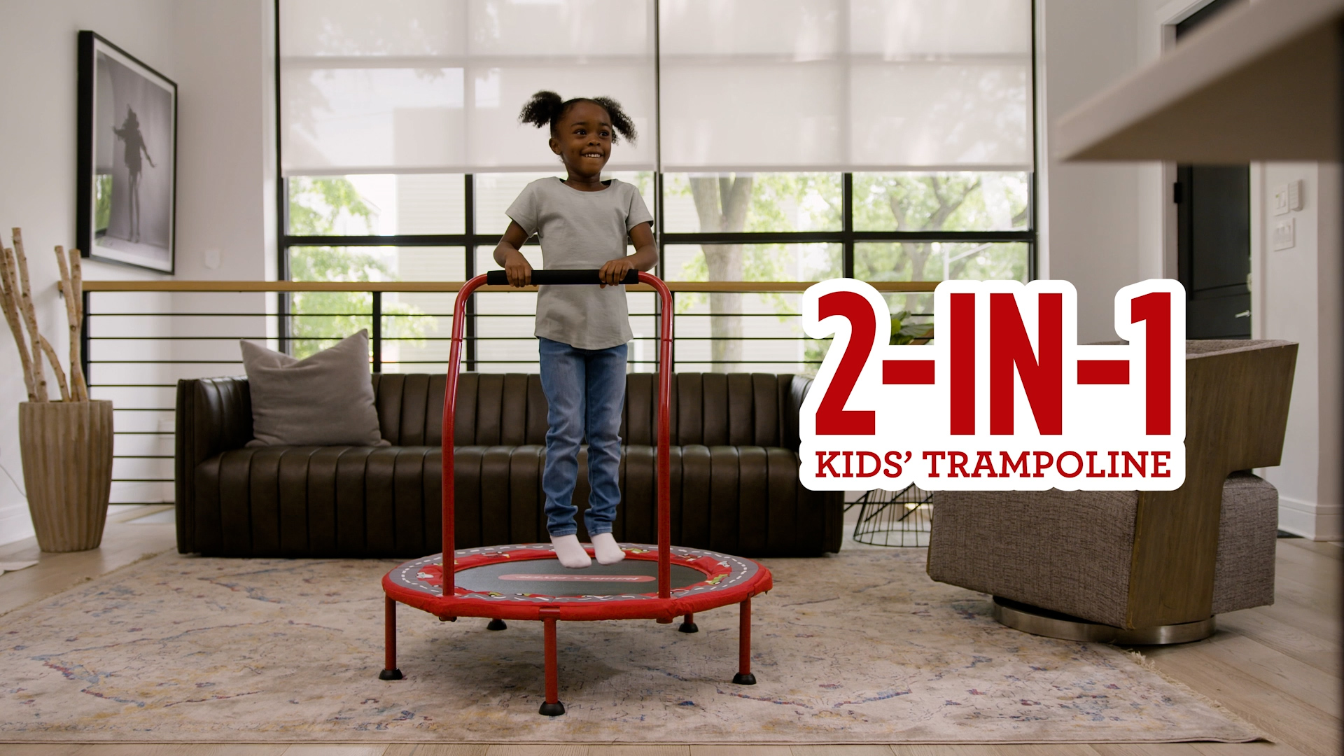 Amazon.com: Radio Flyer 2-in-1 Kids' Trampoline, Mini Trampoline